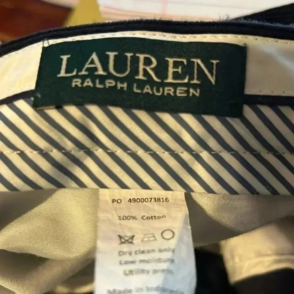 LAUREN RALPH LAUREN corduroy dark blue mans pants size 34 W x 32 L - Picture 4 of 5